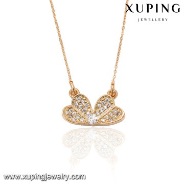 41663 xuping umwelt kupfer modeschmuck gold frauen halskette